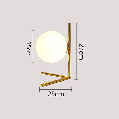 Modern Glass Globe Table Lamp With Warm Ambient Light G - Lumanèr NALANI