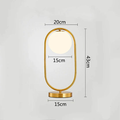 Modern Glass Globe Table Lamp With Warm Ambient Light H - Lumanèr Cold White NALANI