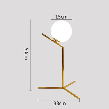 Modern Glass Globe Table Lamp With Warm Ambient Light I - Lumanèr NALANI