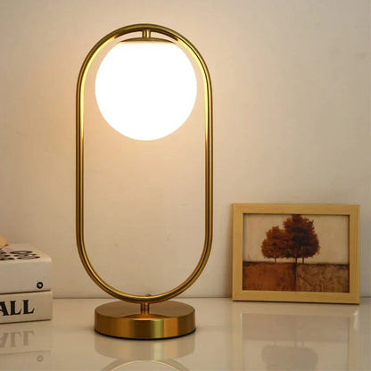 Modern Glass Globe Table Lamp With Warm Ambient Light NALANI