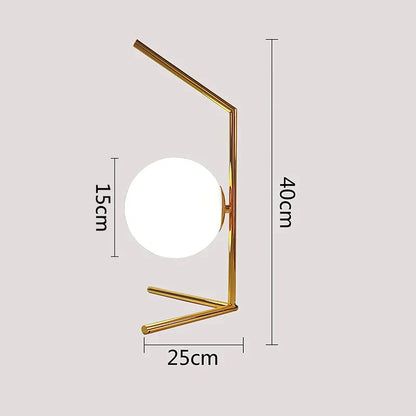 Modern Glass Globe Table Lamp With Warm Ambient Light NALANI
