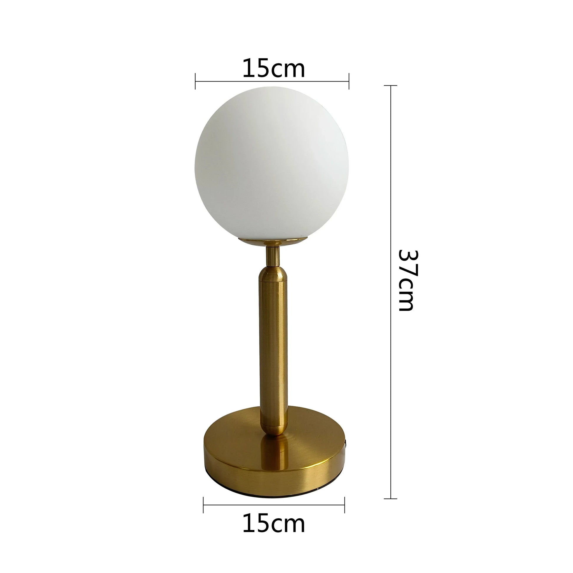 Modern Glass Globe Table Lamp With Warm Ambient Light A - Lumanèr NALANI