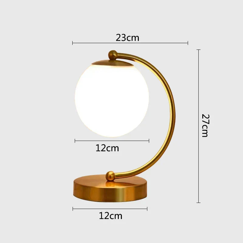 Modern Glass Globe Table Lamp With Warm Ambient Light C- Lumanèr NALANI