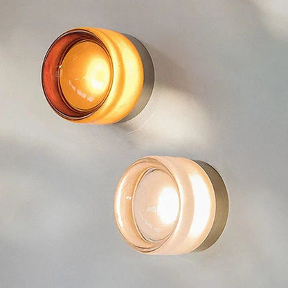 Modern Glass Shade LED Wall Light for Living Rooms Ambient NALANI