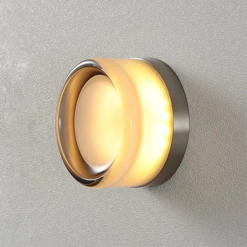 Modern Glass Shade LED Wall Light for Living Rooms Ambient NALANI