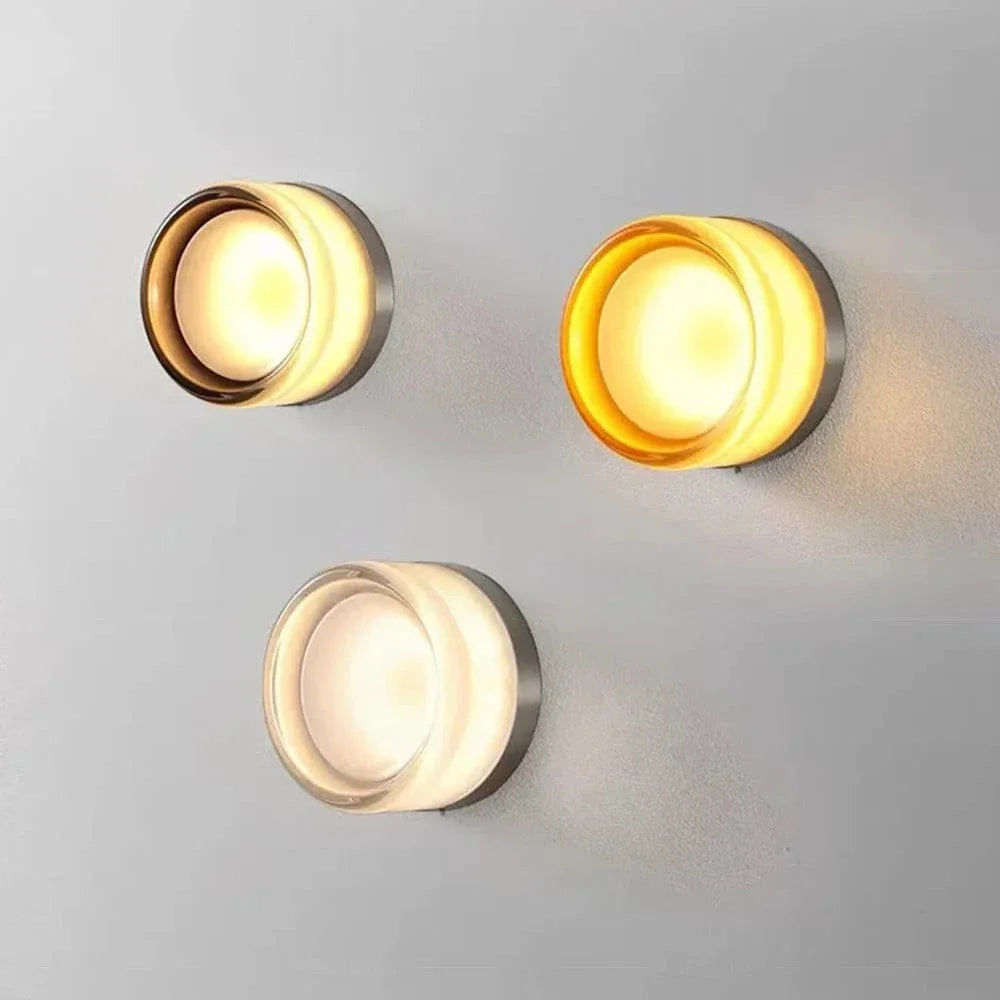 Modern Glass Shade LED Wall Light for Living Rooms Ambient NALANI