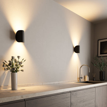 Modern Indoor Outdoor Wall Lamp For Home Decor Lighting Black NALANI
