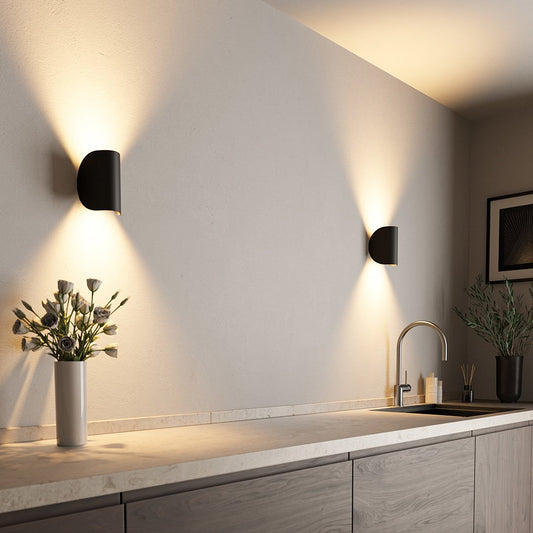 Modern Indoor Outdoor Wall Lamp For Home Decor Lighting Black NALANI