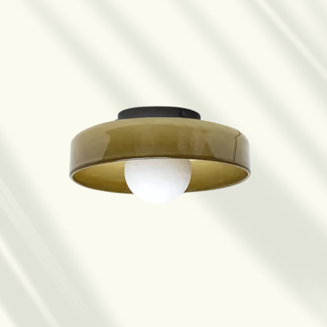 Modern LED Ceiling Light Dimmable Energy Efficient Fixture Olive Green NALANI