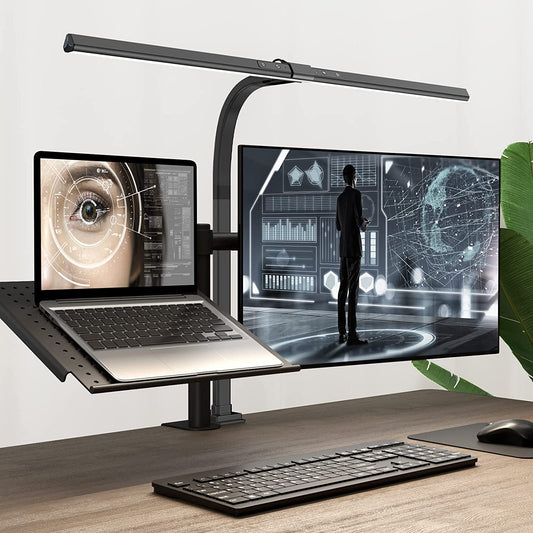 Modern LED Desk Lamp With Clamp For Home Office Efficiency Black NALANI