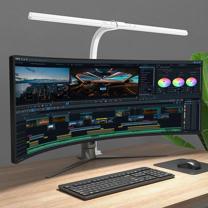 Modern LED Desk Lamp With Clamp For Home Office Efficiency White NALANI