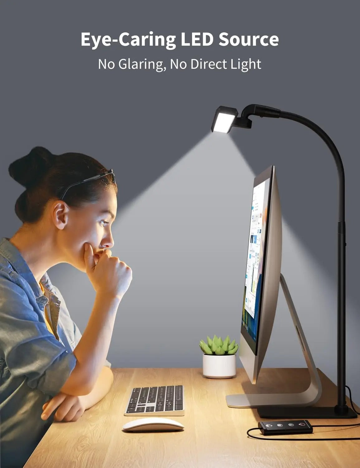 Modern LED Desk Lamp with Flexible Gooseneck and Dimmable Brightness NaLani