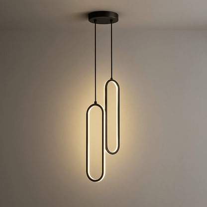 Modern Minimalist LED Pendant Light Single Or Double Head Two Heads-Black NALANI