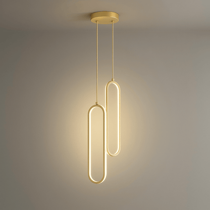 Modern Minimalist LED Pendant Light Single Or Double Head Two Heads-Gold NALANI
