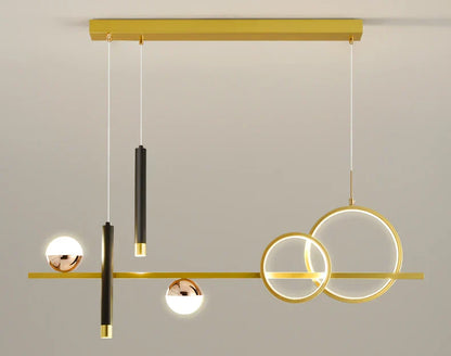 Modern Minimalist LED Pendant Lights With Remote Control Gold NALANI