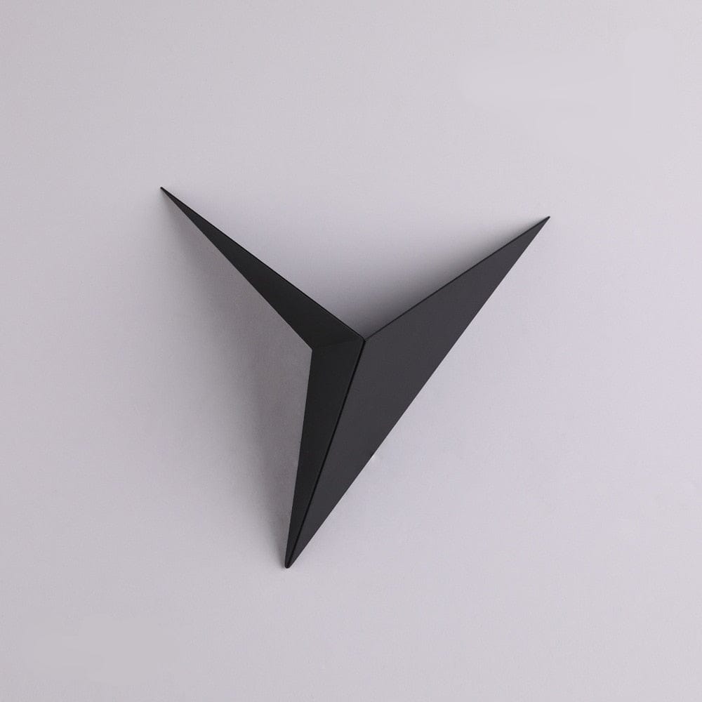 Modern Minimalist LED Wall Light Triangular Design Black Cool White NALANI