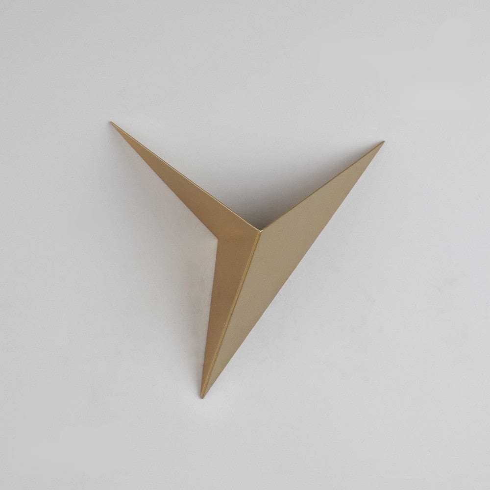 Modern Minimalist LED Wall Light Triangular Design Gold Cool White NALANI