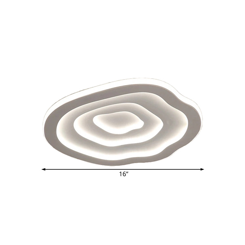 Modern Ripple Acrylic Ceiling Lamp LED Flushmount in White Light NaLani