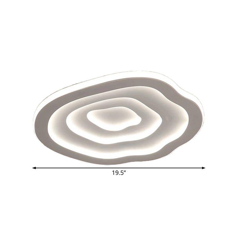 Modern Ripple Acrylic Ceiling Lamp LED Flushmount in White Light NaLani