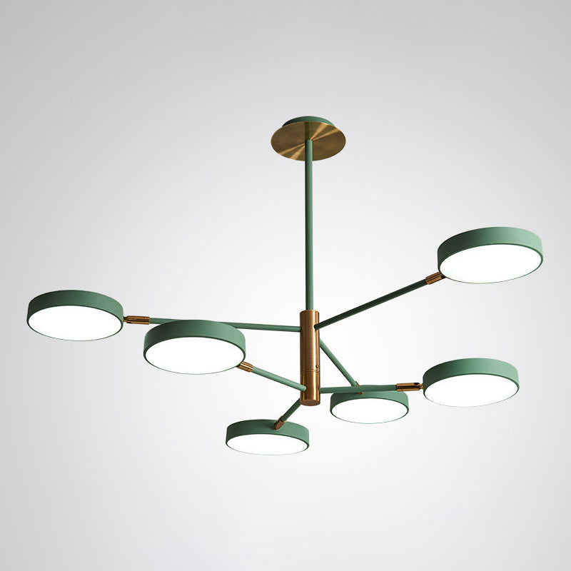 Modern Round Ceiling Chandelier Metal Pendant Light Living NALANI