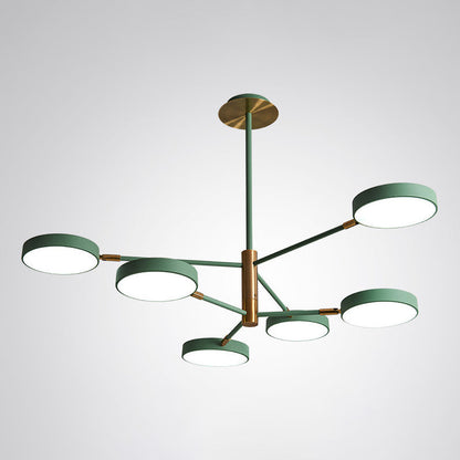 Modern Round Ceiling Chandelier Metal Pendant Light Living NALANI