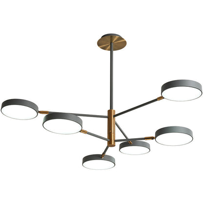 Modern Round Ceiling Chandelier Metal Pendant Light Living NALANI