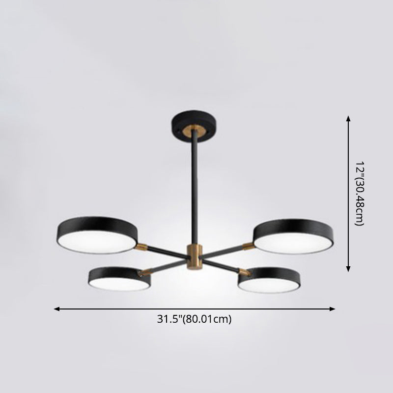 Modern Round Ceiling Chandelier Metal Pendant Light Living NALANI