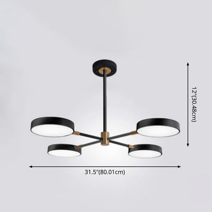 Modern Round Ceiling Chandelier Metal Pendant Light Living NALANI