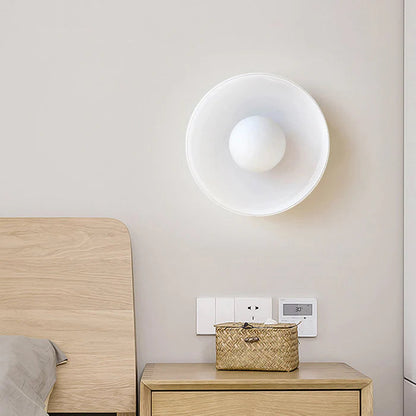 Modern Round Flush Mount Kitchen Flush Ceiling Light Fixture White D25*H15cm NALANI
