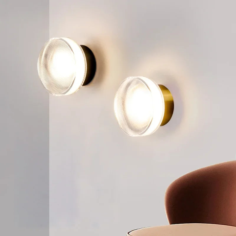 Modern Round Wall Lamp Elegant Interior Lighting Fixture NaLani