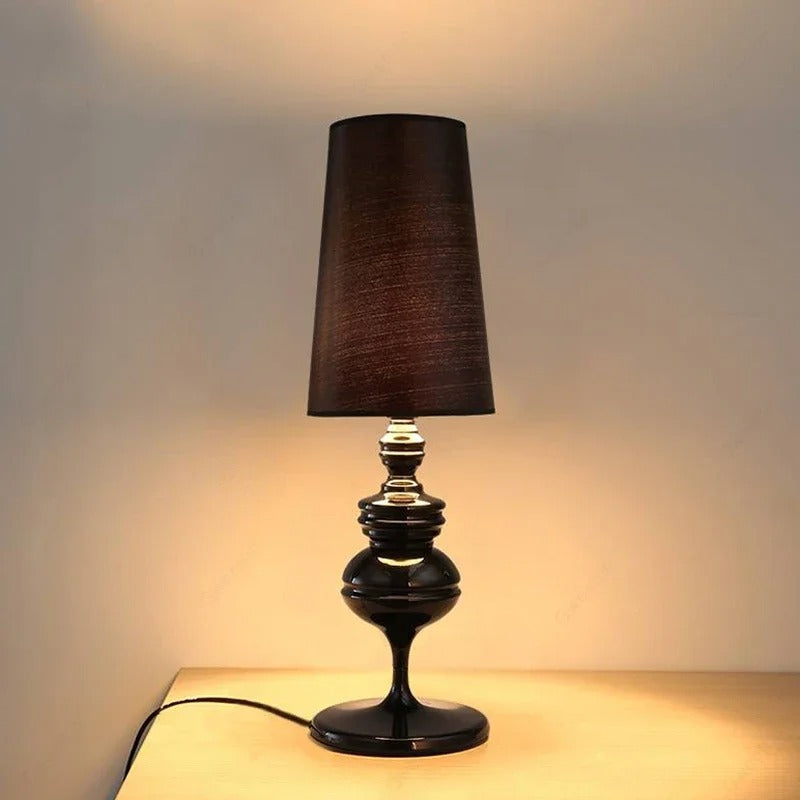 Modern Scandinavian LED Table Lamp for Home Decor and Ambiance Black 15x47cm NaLani