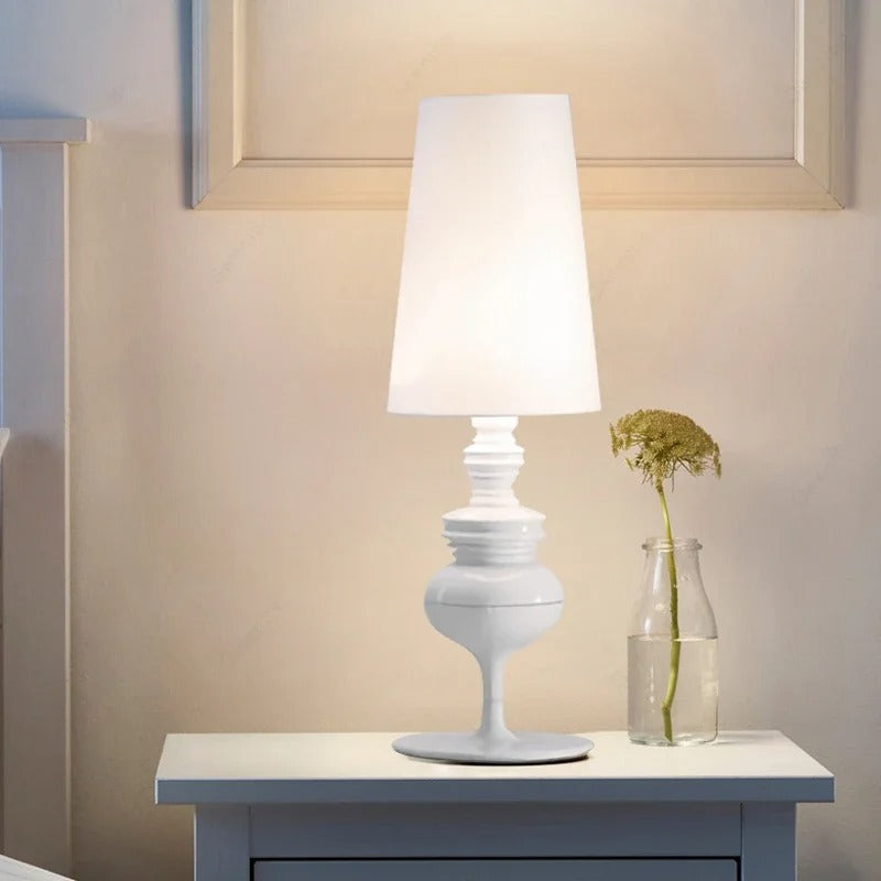 Modern Scandinavian LED Table Lamp for Home Decor and Ambiance White 15x47cm NaLani