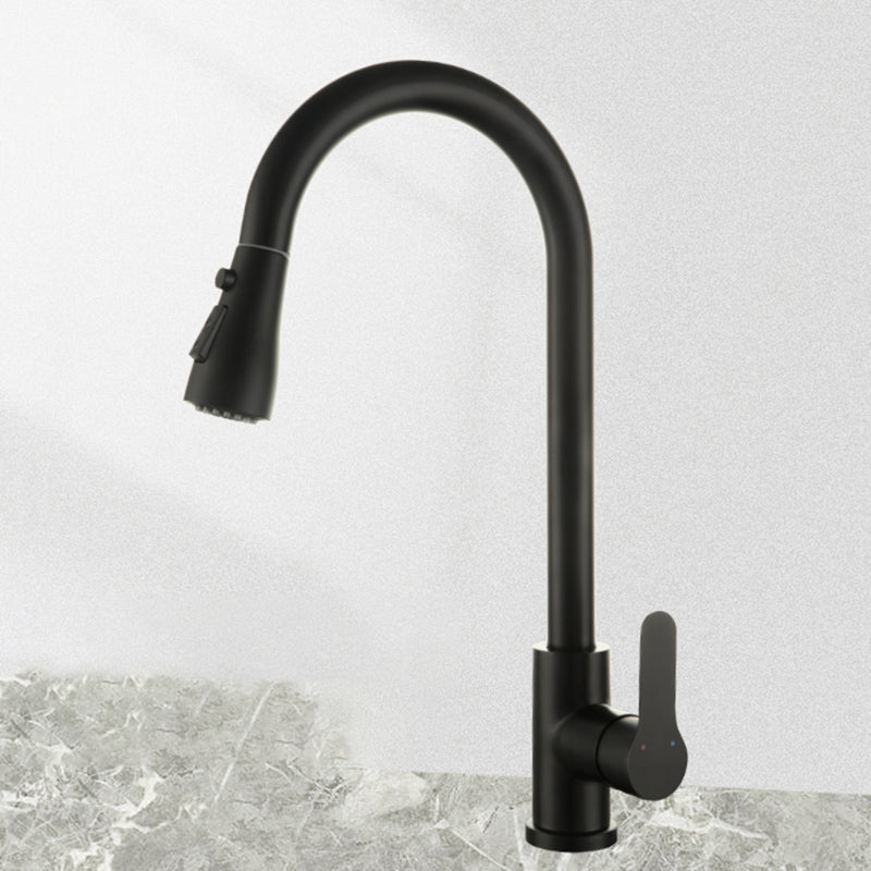 Modern Stainless Steel Kitchen Faucet Dual and Tri Mode Black Tri-Mode Supply Lines Included NALANI