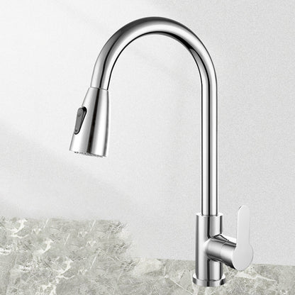 Modern Stainless Steel Kitchen Faucet Dual and Tri Mode Silver Dual Mode Supply Lines Included NALANI