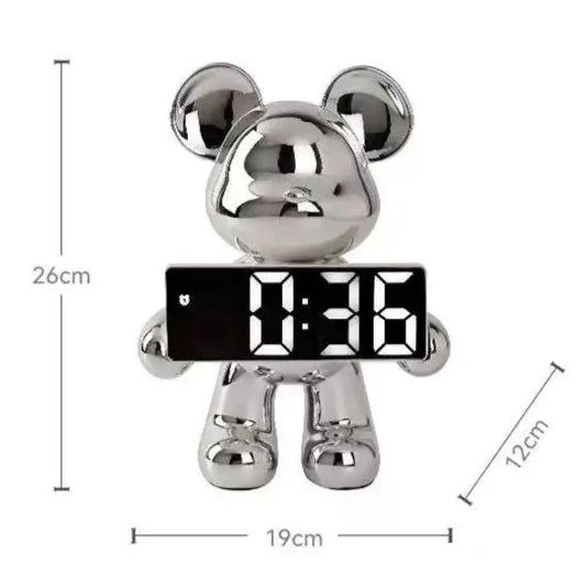 Modern Teddy Bear Shape Digital Clock for Home Decor NaLani