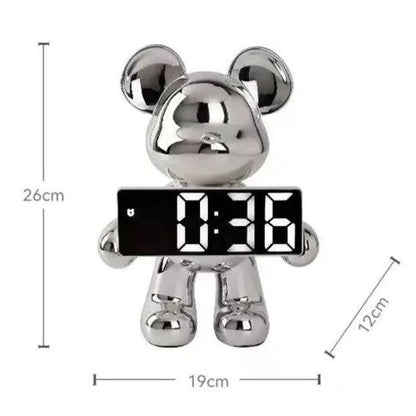 Modern Teddy Bear Shape Digital Clock for Home Decor NaLani
