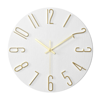 Modern Wall Clock for Living Room Minimalist Design Sleek Gold NALANI