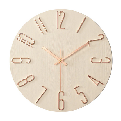 Modern Wall Clock for Living Room Minimalist Design Sleek Rosé NALANI