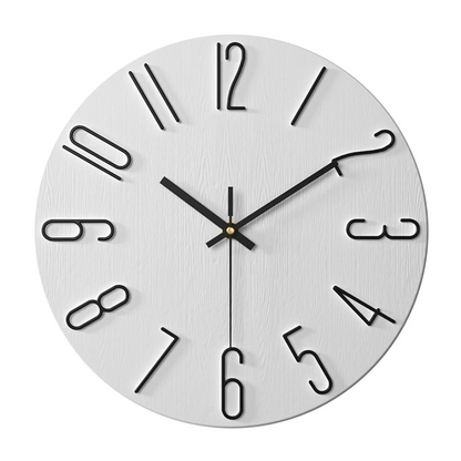 Modern Wall Clock for Living Room Minimalist Design Sleek White NALANI