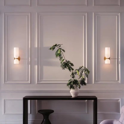 Modern Wall Lamp with Glass Shades and Energy Efficient LED Light NaLani