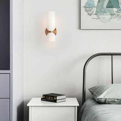 Modern Wall Lamp with Glass Shades and Energy Efficient LED Light NaLani