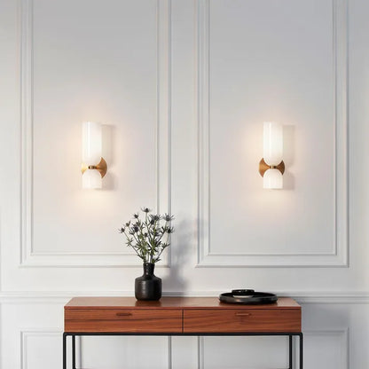 Modern Wall Lamp with Glass Shades and Energy Efficient LED Light NaLani