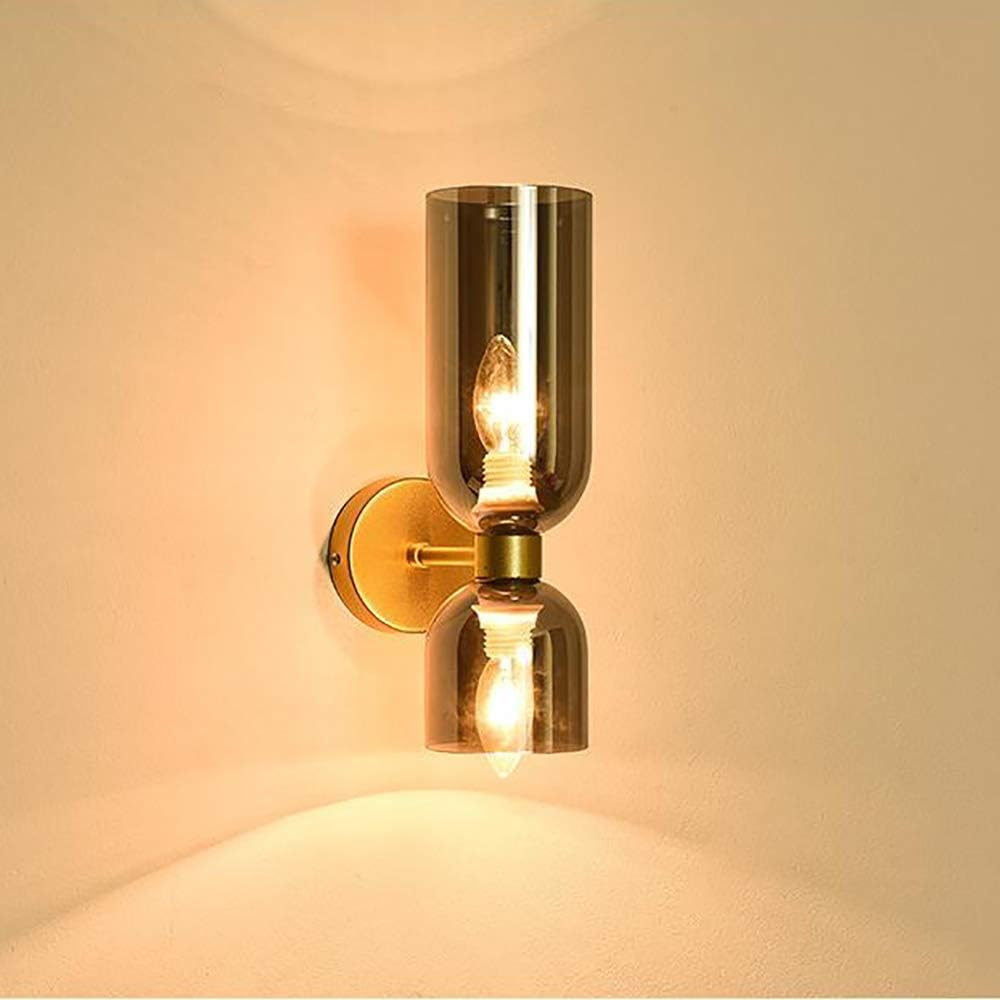 Modern Wall Lamp with Glass Shades and Energy Efficient LED Light NaLani