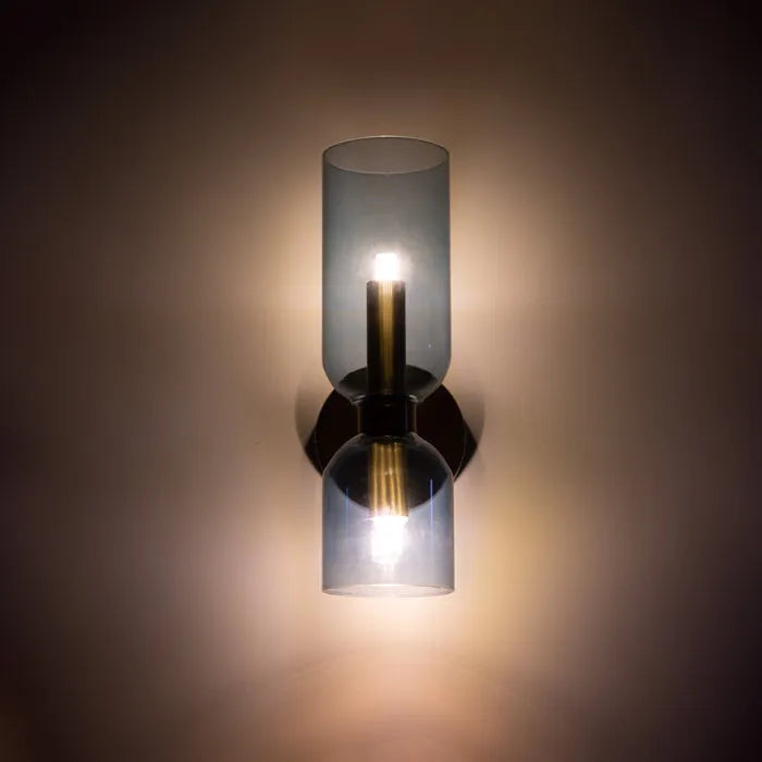 Modern Wall Lamp with Glass Shades and Energy Efficient LED Light NaLani