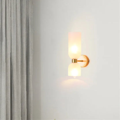 Modern Wall Lamp with Glass Shades and Energy Efficient LED Light NaLani
