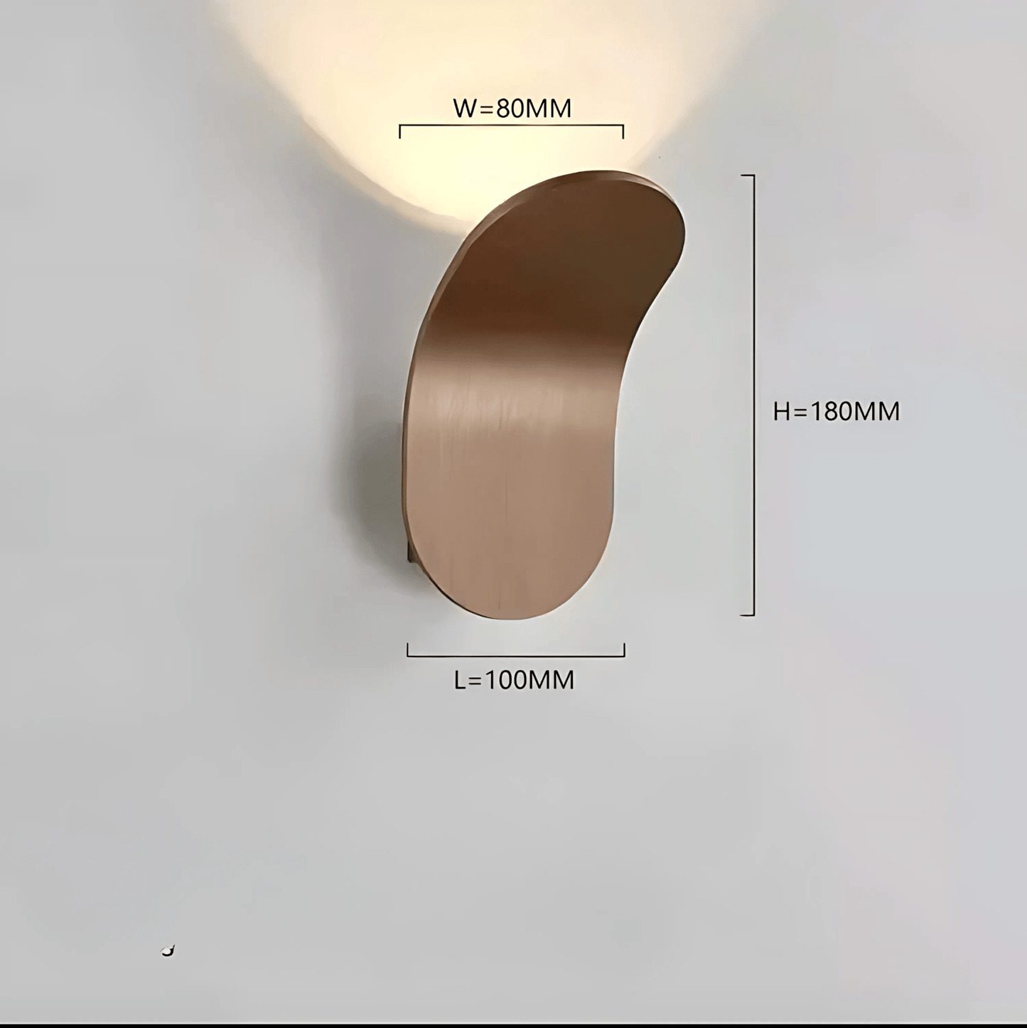 Modern Wall Light With Curved Metal Body In Brushed Finish NALANI