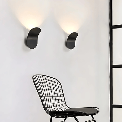 Modern Wall Light With Curved Metal Body In Brushed Finish NALANI