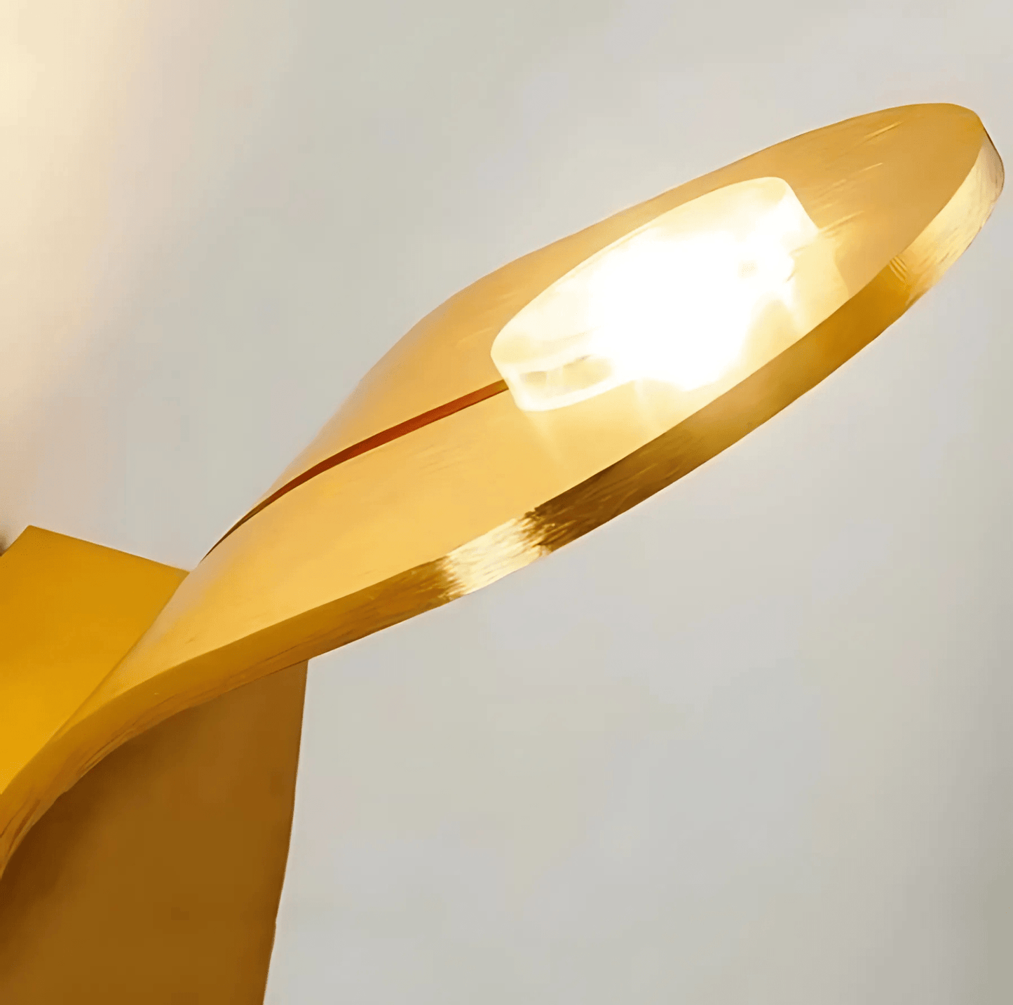 Modern Wall Light With Curved Metal Body In Brushed Finish NALANI