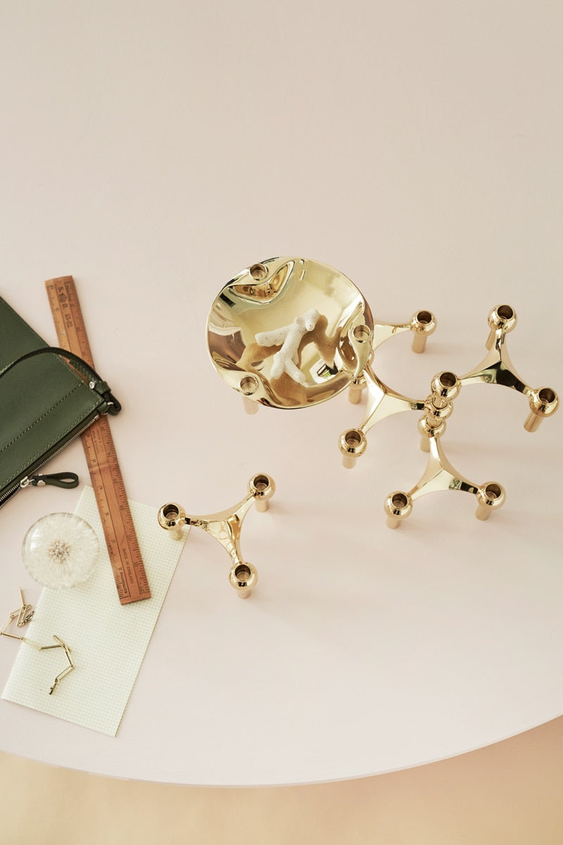 Molecular Structure Stainless Steel Candle Holder Decor NALANI