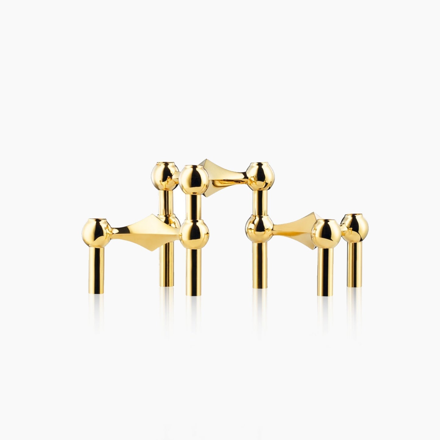 Molecular Structure Stainless Steel Candle Holder Decor Gold 3 NALANI